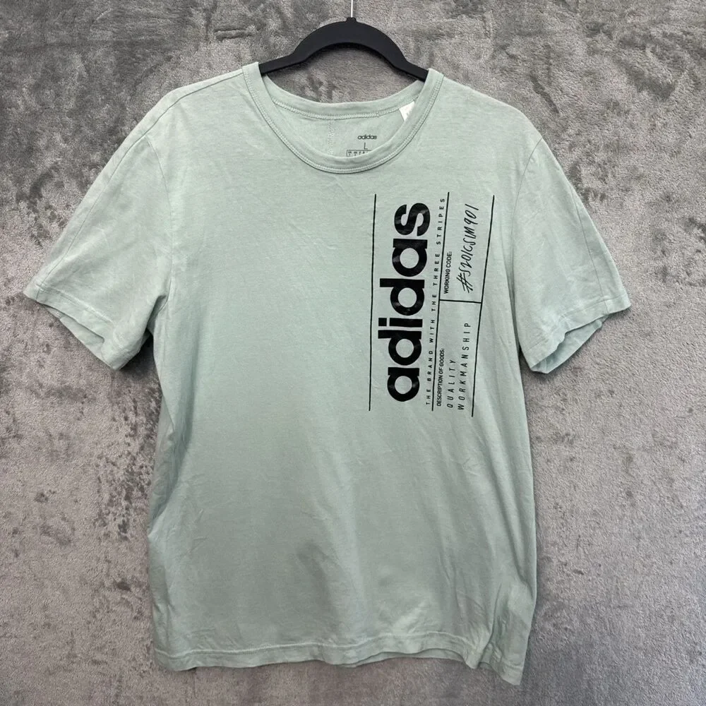 adidas t shirt men 3 Stripes Logo green Lg